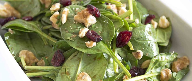 Baby Spinach Salad with Maple Balsamic Vinaigrette